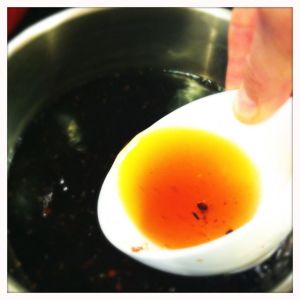 brewed tea as liquid for lentils