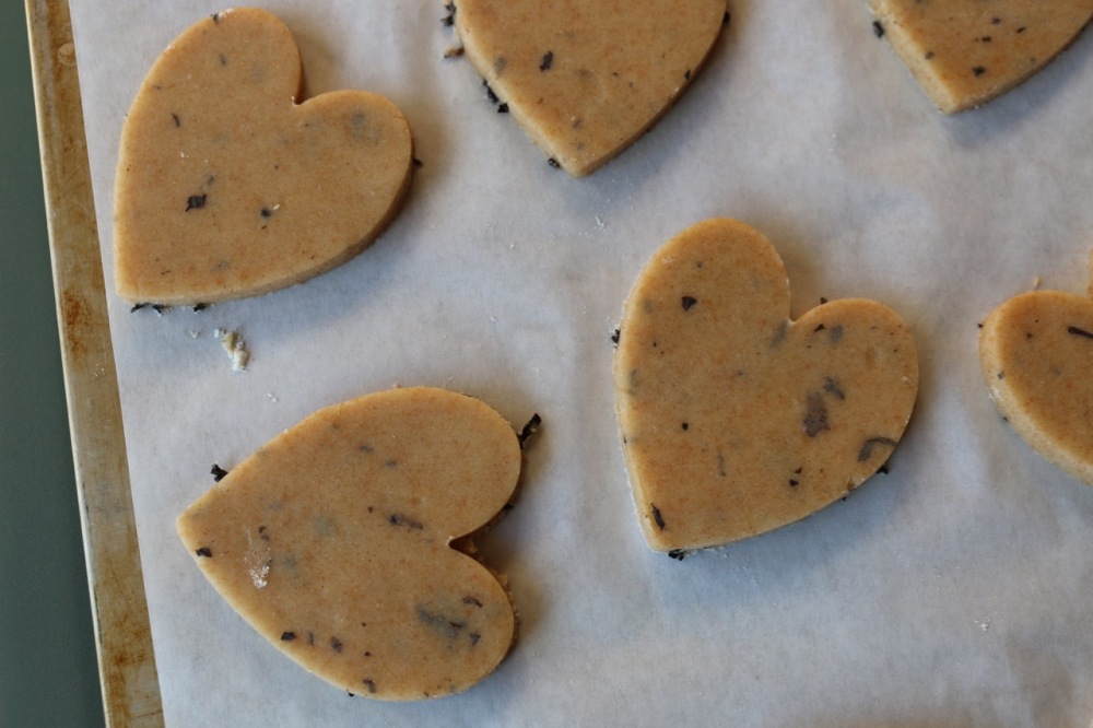 heart shaped tea cookies